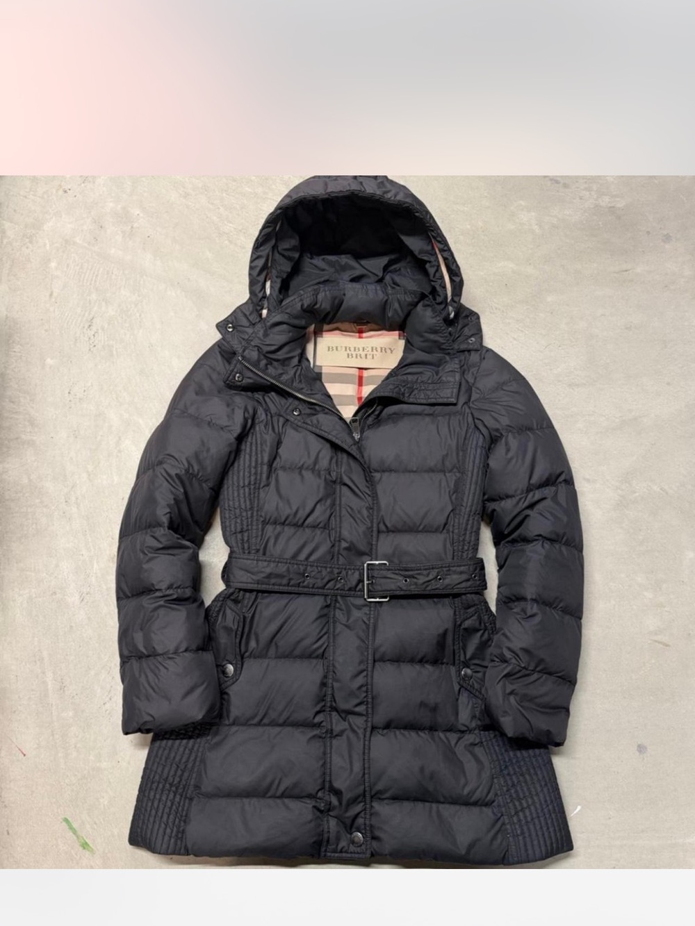 Burberry Brit with belt puffer jacket size small